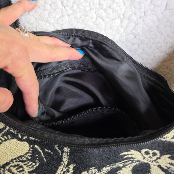 Jack Skellington Tapestry Fabric Crossbody Bag. Hippie. Gothic. Whimsical. Boho - Picture 10 of 14